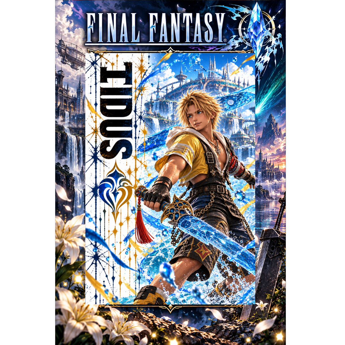 Final Fantasy Tidus 13x19 Art Print Poster | Choose 1 or Complete Set