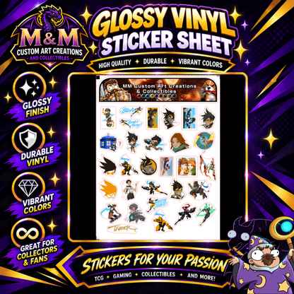 Tracer from Overwatch 2 Glossy Vinyl Sticker SHEETS
