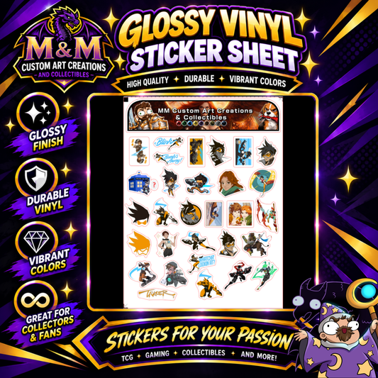 Tracer from Overwatch 2 Glossy Vinyl Sticker SHEETS