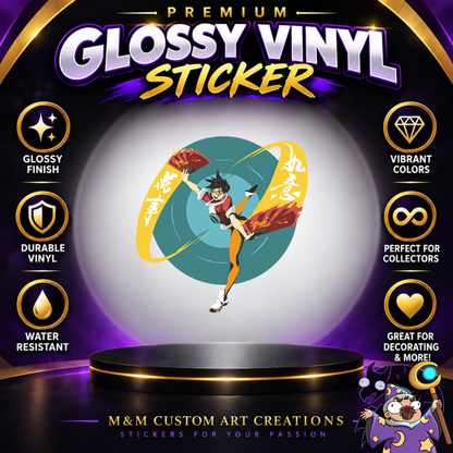 Tracer from Overwatch 2 Glossy Vinyl Sticker SHEETS