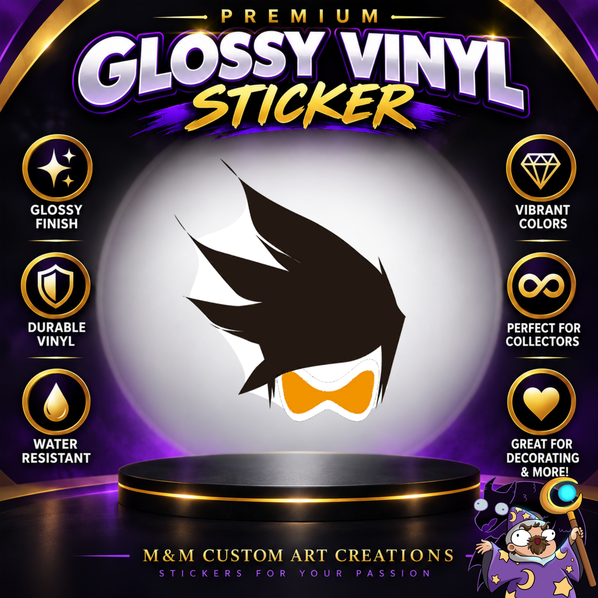 Tracer from Overwatch 2 Glossy Vinyl Sticker SHEETS