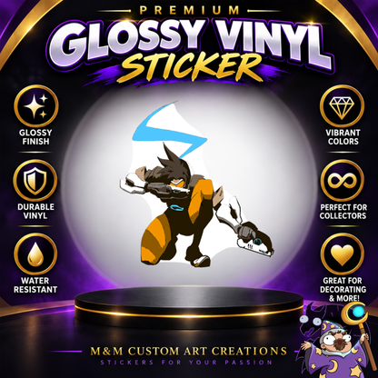 Tracer from Overwatch 2 Glossy Vinyl Sticker SHEETS