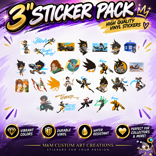 Overwatch 2 Tracer Hero Spray's Sticker Set | 30 High Quality Glossy Vinyls