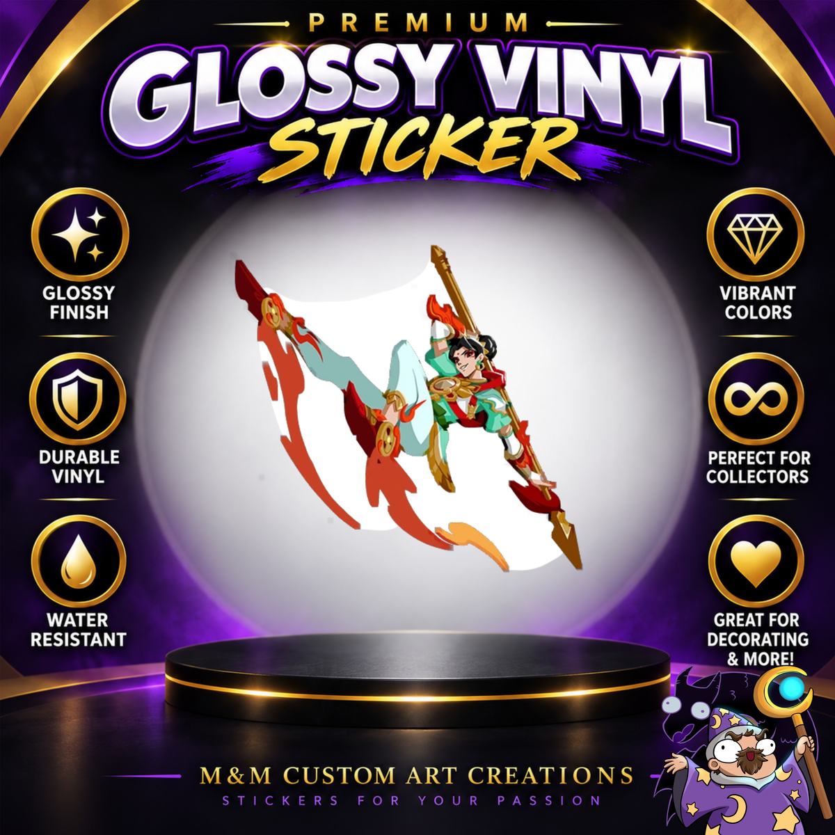 Tracer from Overwatch 2 Glossy Vinyl Sticker SHEETS