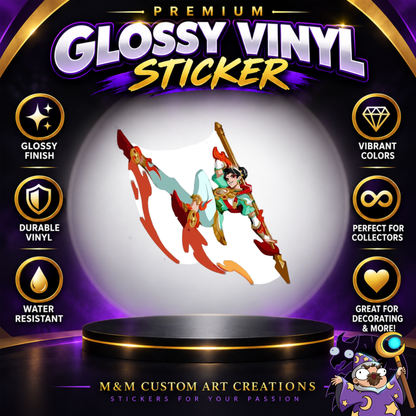 Tracer from Overwatch 2 Glossy Vinyl Sticker SHEETS