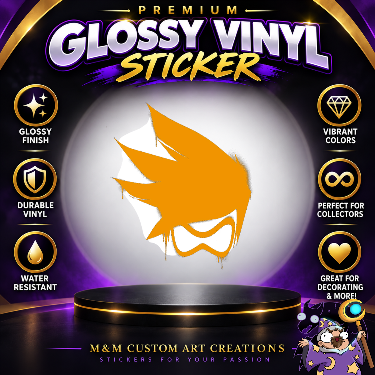 Tracer from Overwatch 2 Glossy Vinyl Sticker SHEETS