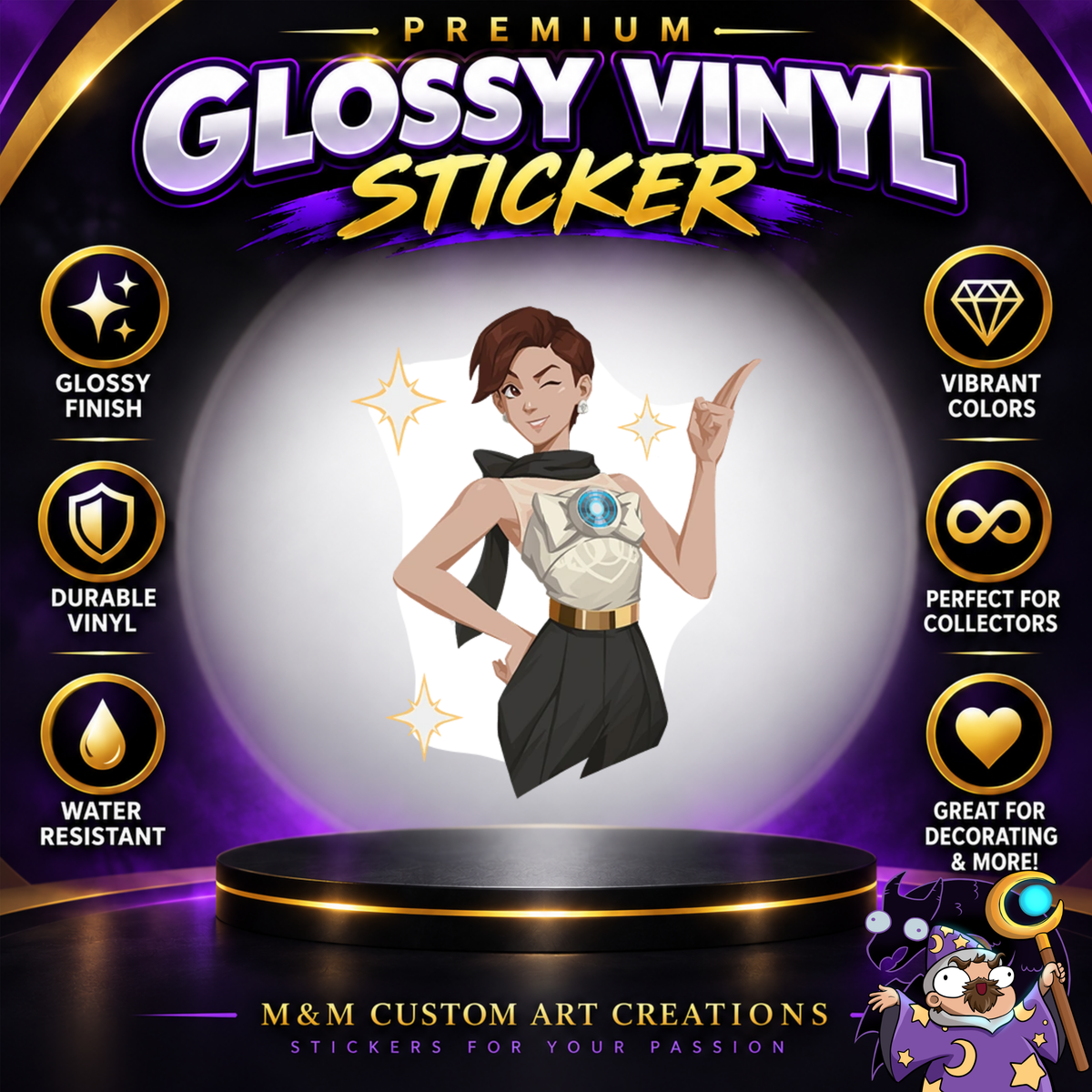 Tracer from Overwatch 2 Glossy Vinyl Sticker SHEETS