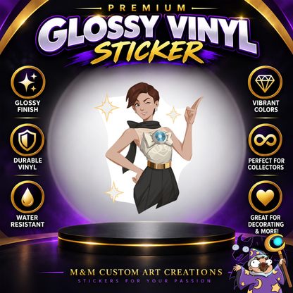 Tracer from Overwatch 2 Glossy Vinyl Sticker SHEETS