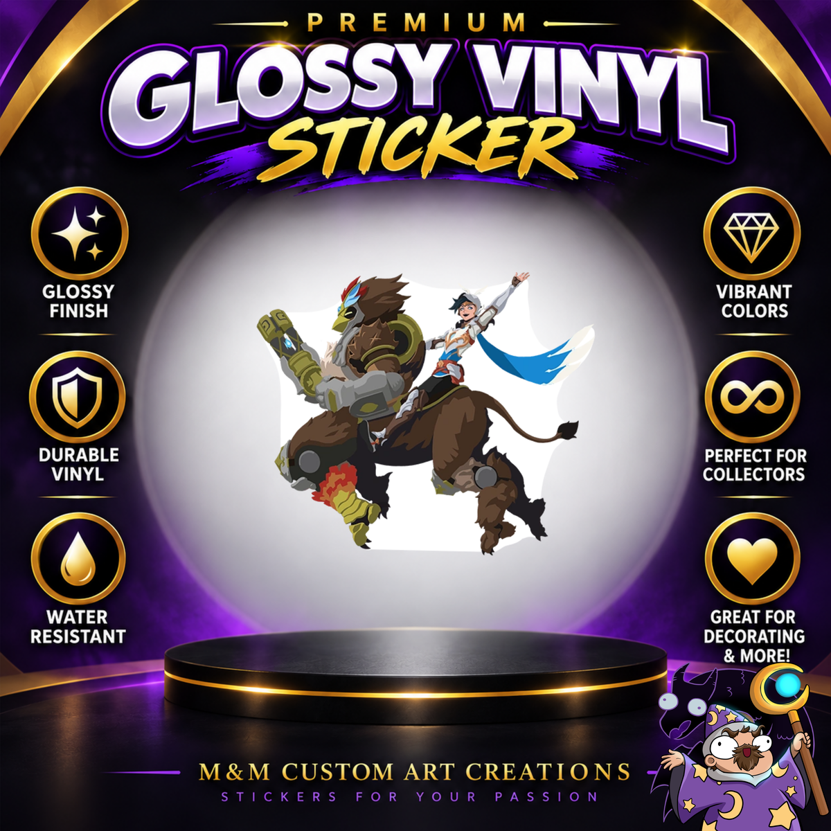 Tracer from Overwatch 2 Glossy Vinyl Sticker SHEETS