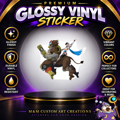 Tracer from Overwatch 2 Glossy Vinyl Sticker SHEETS