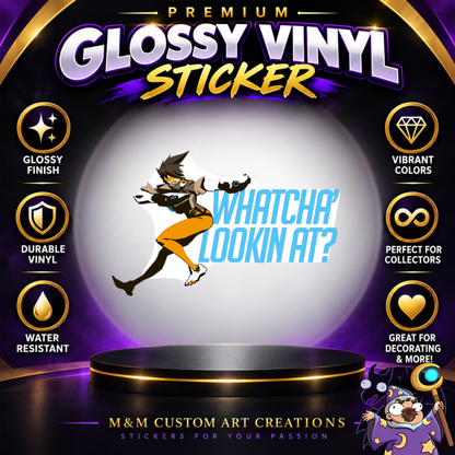 Tracer from Overwatch 2 Glossy Vinyl Sticker SHEETS