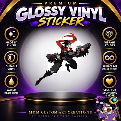 Tracer from Overwatch 2 Glossy Vinyl Sticker SHEETS
