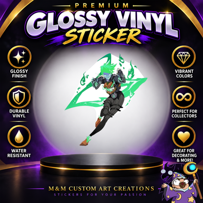 Tracer from Overwatch 2 Glossy Vinyl Sticker SHEETS