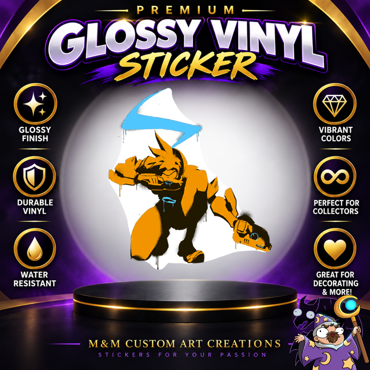 Tracer from Overwatch 2 Glossy Vinyl Sticker SHEETS