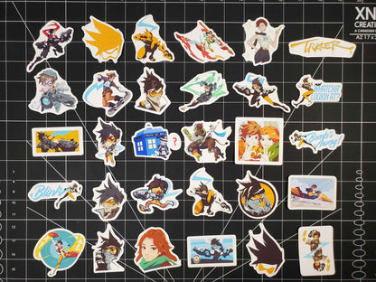 Overwatch 2 Tracer Hero Spray's Sticker Set | 30 High Quality Glossy Vinyls