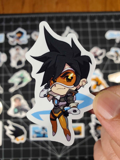 Overwatch 2 Tracer Hero Spray's Sticker Set | 30 High Quality Glossy Vinyls