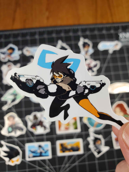 Overwatch 2 Tracer Hero Spray's Sticker Set | 30 High Quality Glossy Vinyls
