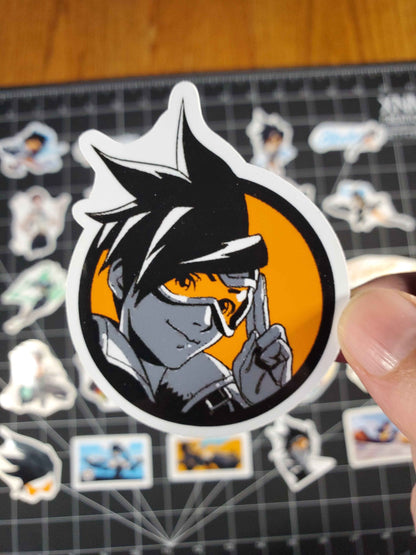 Overwatch 2 Tracer Hero Spray's Sticker Set | 30 High Quality Glossy Vinyls