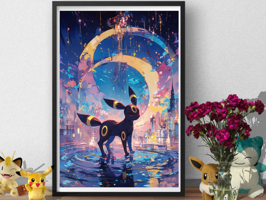 Pokemon Umbreon Poster Print | Dark-Type Eeveelution Pokémon Wall Art