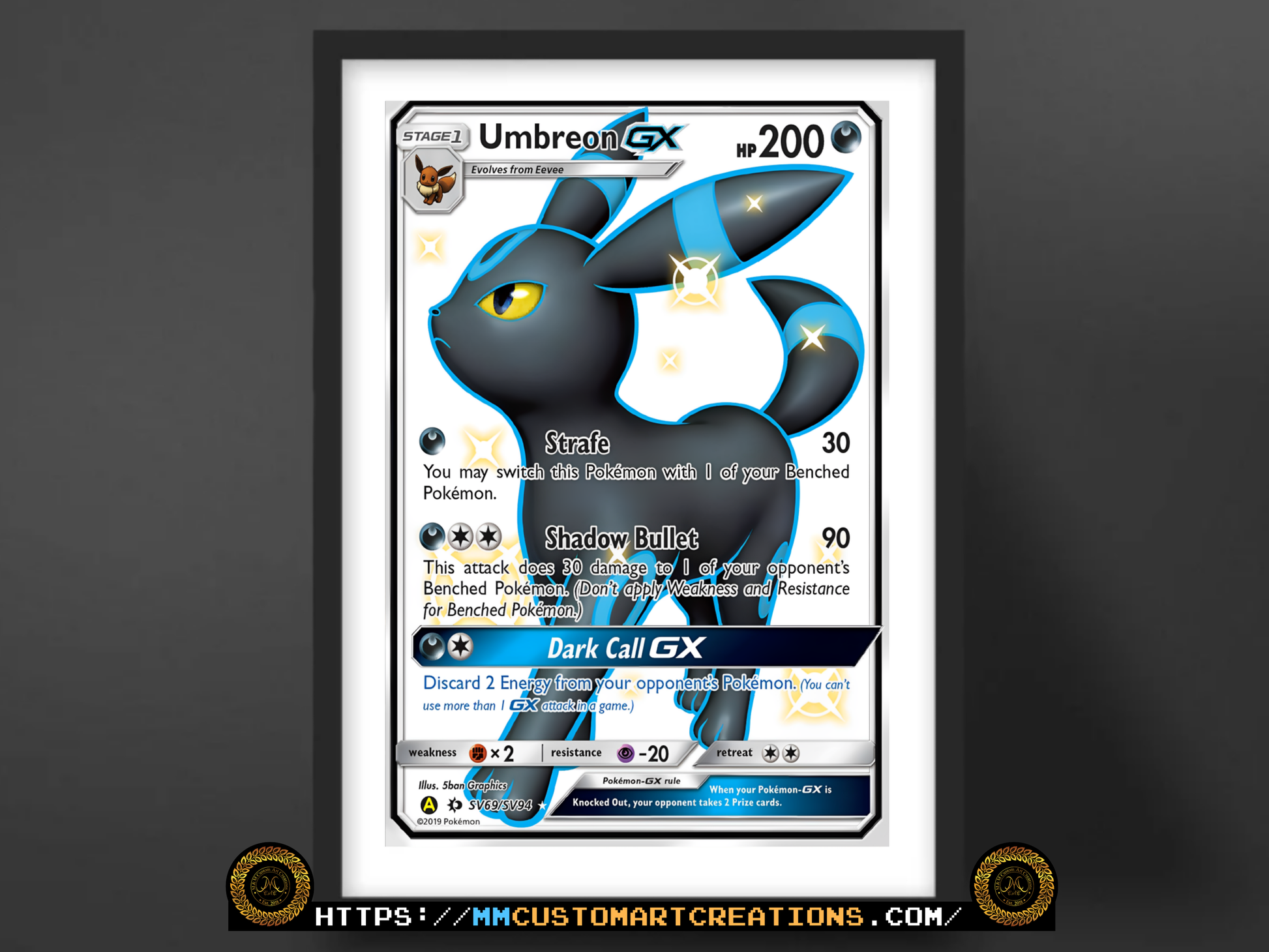 pokemon umbreon gx card Umbreon-GX Darkness / 270 / Basic Card Text UMBREON GX HIDDEN FATES SHINY