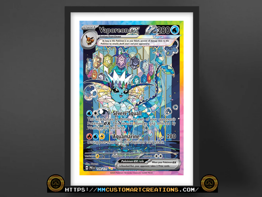 Vaporeon ex #149 Secret Illustration Rare Prismatic Evolutions (PRE) Poster Print - Available in Two Sizes