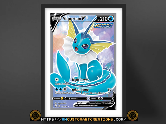 Vaporeon V #172 Full Art Evolving Skies (EVS) Poster Print - Available in Two Sizes