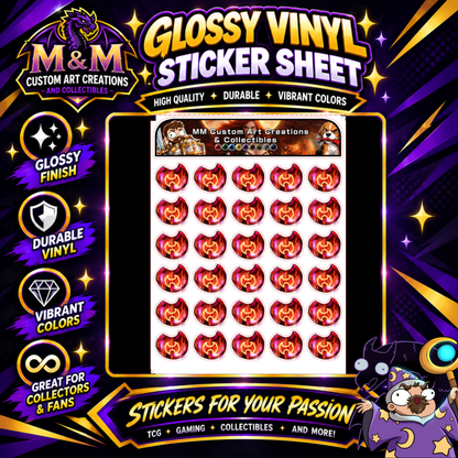 Warrior Soul Crystal from Final Fantasy Glossy Vinyl Sticker SHEETS