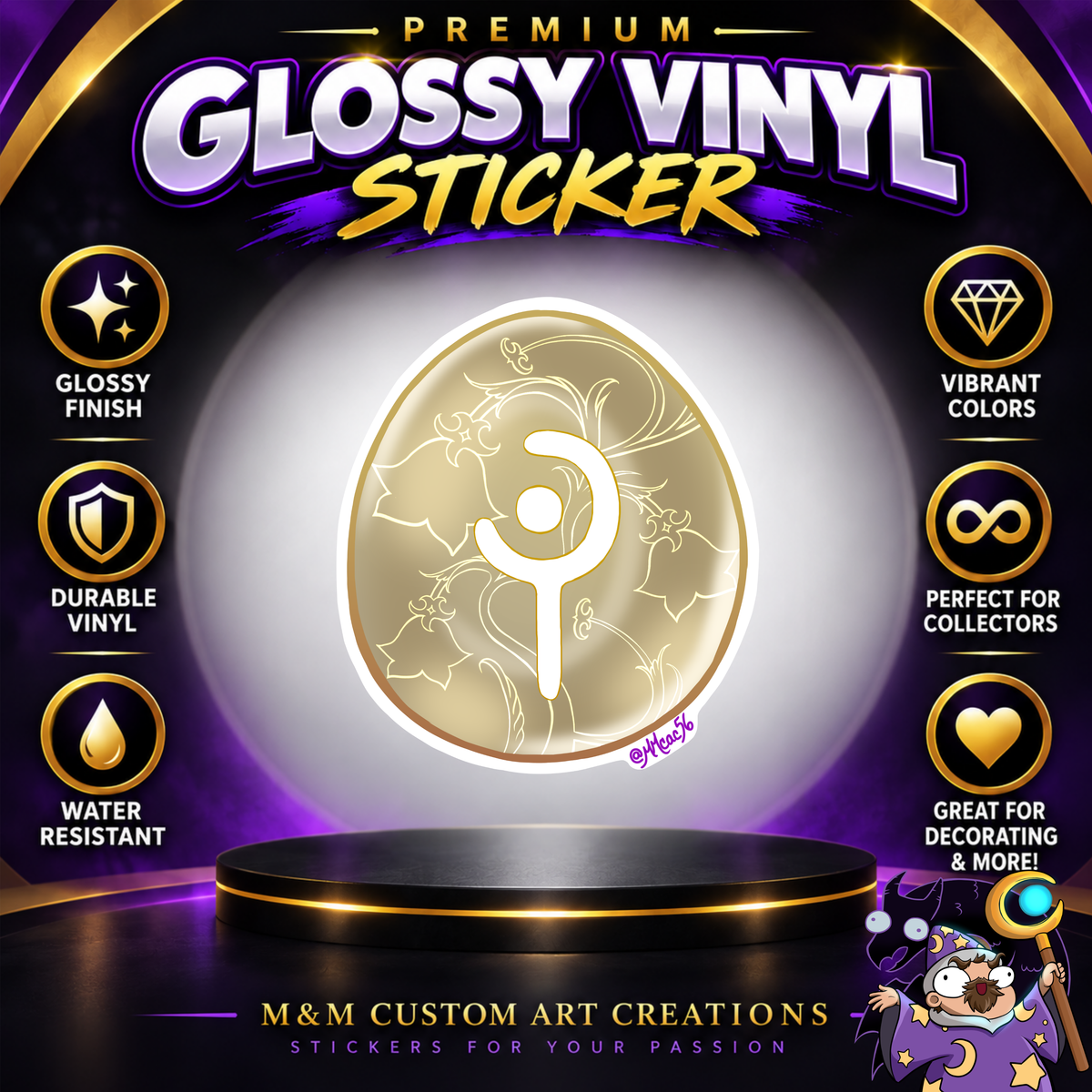White Mage Soul Crystal from Final Fantasy Glossy Vinyl Sticker SHEETS