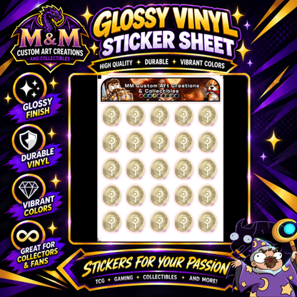 White Mage Soul Crystal from Final Fantasy Glossy Vinyl Sticker SHEETS