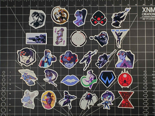 Overwatch 2 Widowmaker Hero Spray's Sticker Set | 28 High Quality Glossy Vinyls