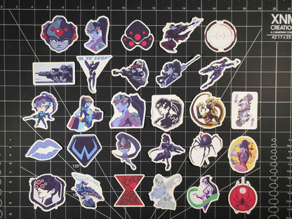 Overwatch 2 Widowmaker Hero Spray's Sticker Set | 28 High Quality Glossy Vinyls