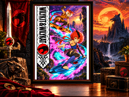 Thundercats WILYKIT & WILYKAT 13x19 Art Print Poster | Choose 1 or Complete Set