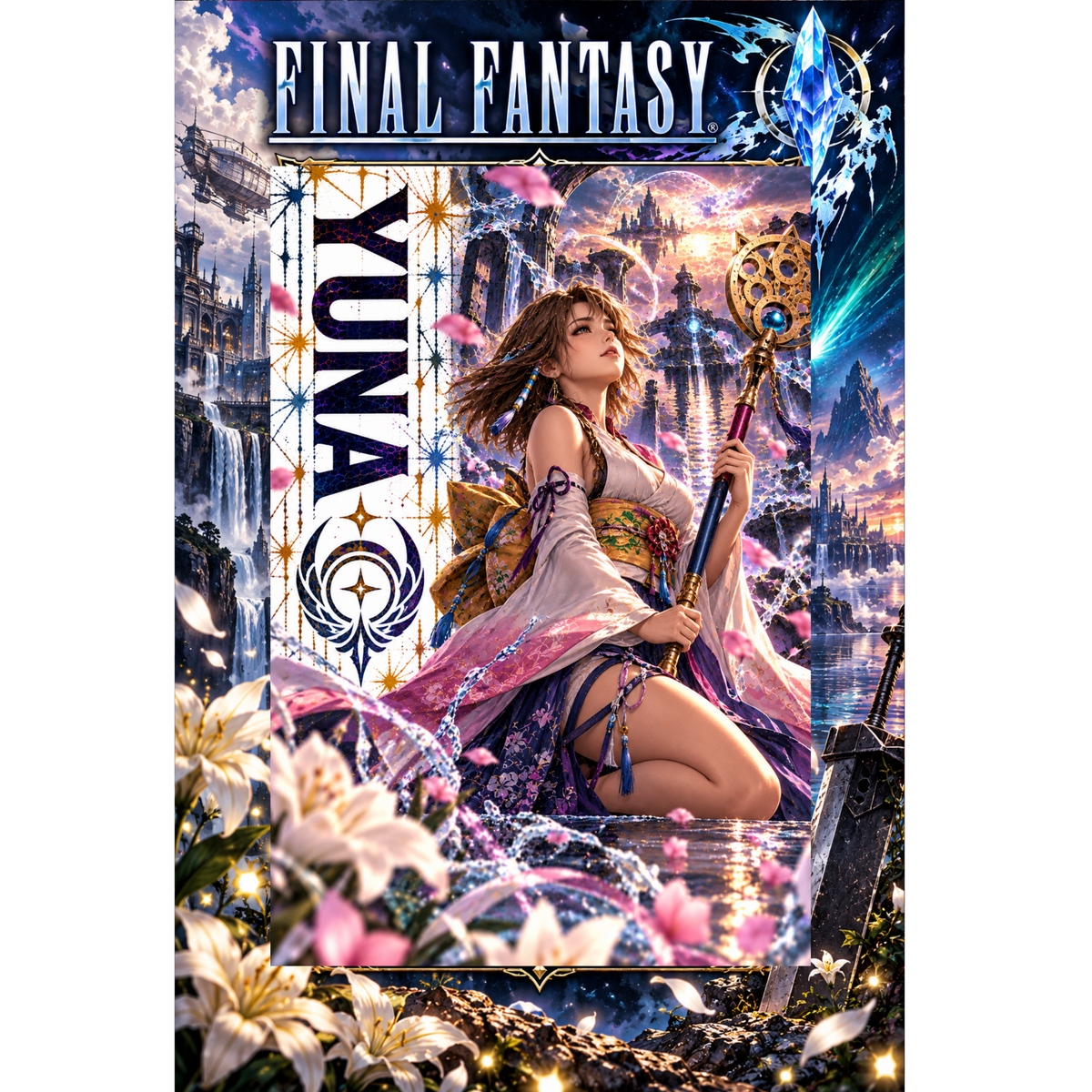 Final Fantasy Yuna 13x19 Art Print Poster | Choose 1 or Complete Set