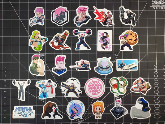 Overwatch 2 Zarya Hero Spray's Sticker Set | 27 High Quality Glossy Vinyls