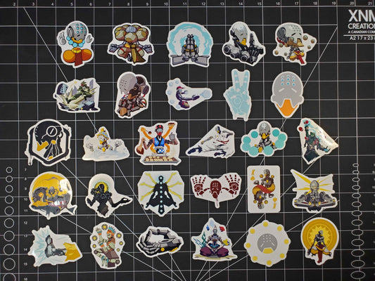 Overwatch 2 Zenyatta Hero Spray's Sticker Set | 28 High Quality Glossy Vinyls