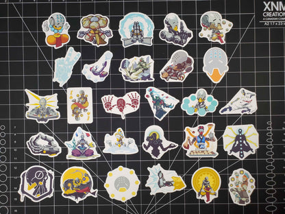 Overwatch 2 Zenyatta Hero Spray's Sticker Set | 28 High Quality Glossy Vinyls