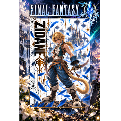 Final Fantasy Zidane 13x19 Art Print Poster | Choose 1 or Complete Set