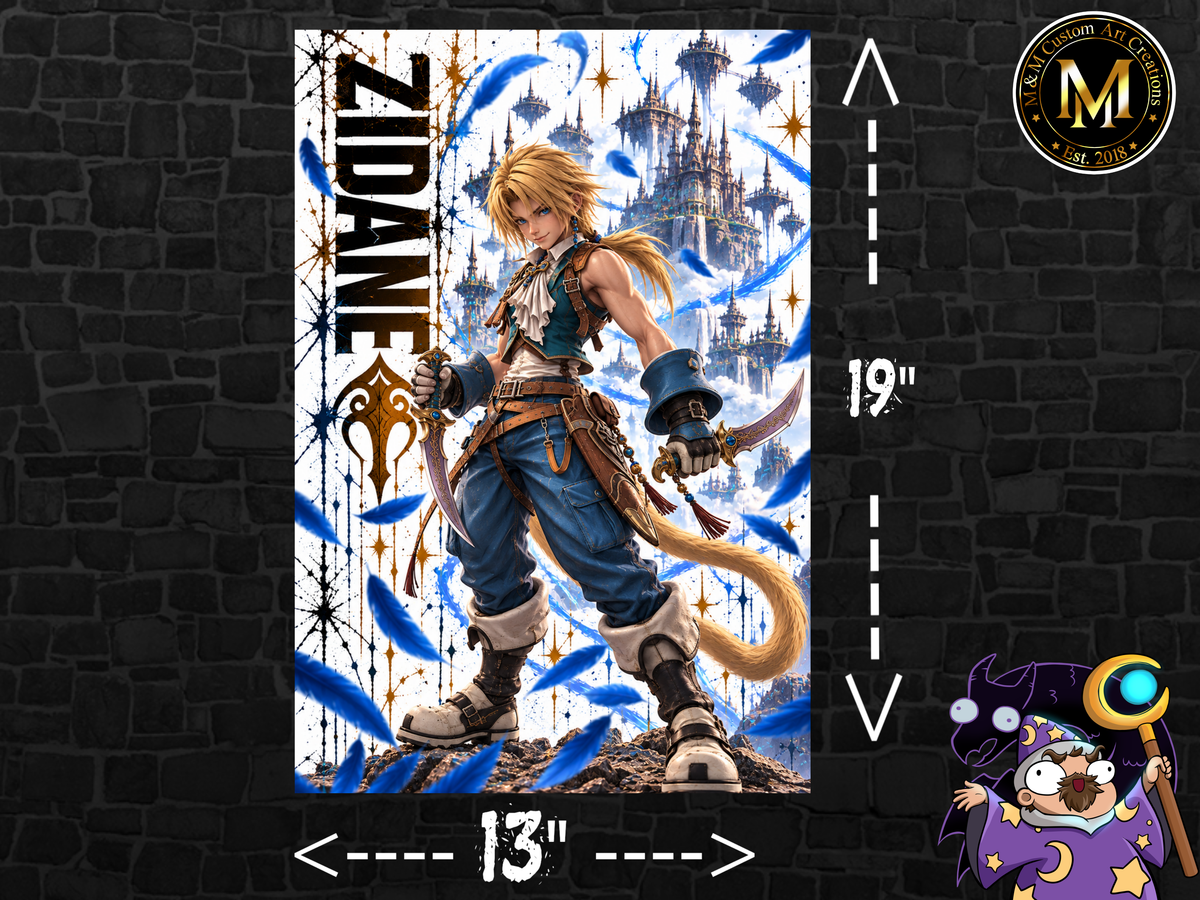 Final Fantasy Zidane 13x19 Art Print Poster | Choose 1 or Complete Set